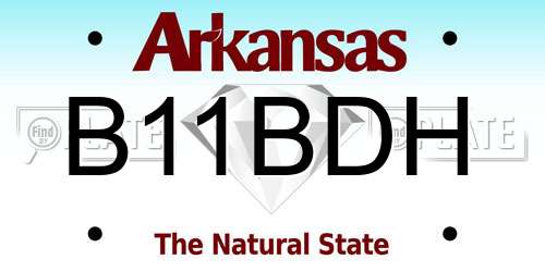 B11BDH Arkansas License Plate