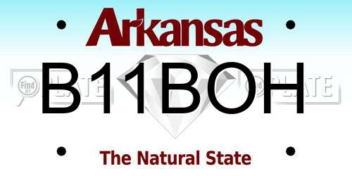 B11BOH Arkansas License Plate