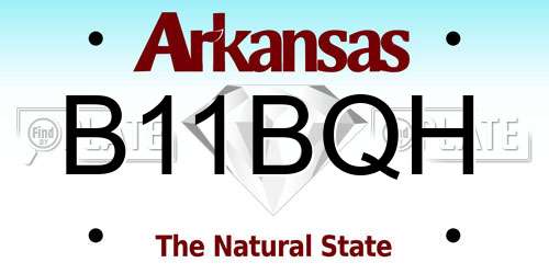 B11BQH Arkansas License Plate