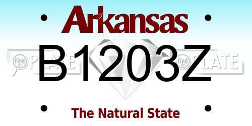 B1203Z Arkansas License Plate
