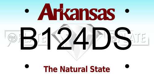 B124DS Arkansas License Plate