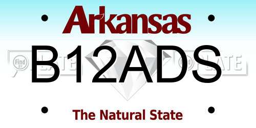 B12ADS Arkansas License Plate