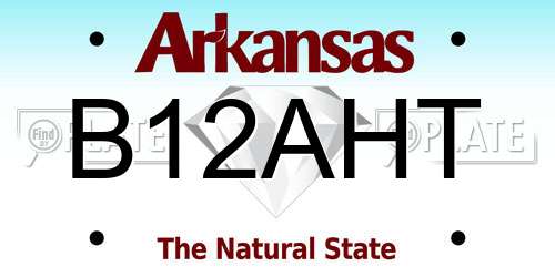B12AHT Arkansas License Plate
