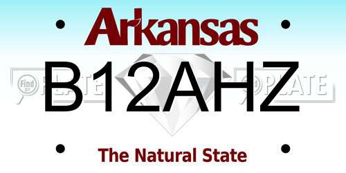 B12AHZ Arkansas License Plate