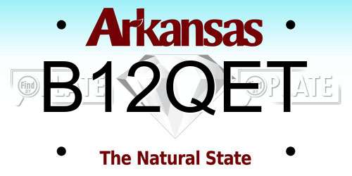 B12QET Arkansas License Plate