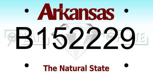 B152229 Arkansas License Plate