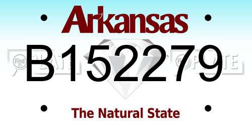 B152279 Arkansas License Plate