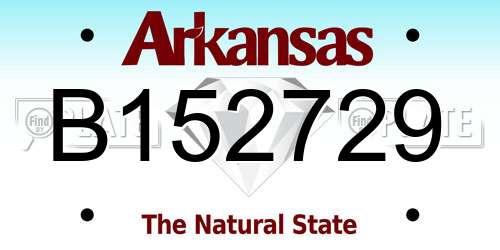 B152729 Arkansas License Plate