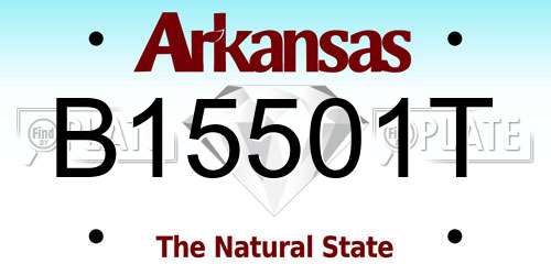 B15501T Arkansas License Plate