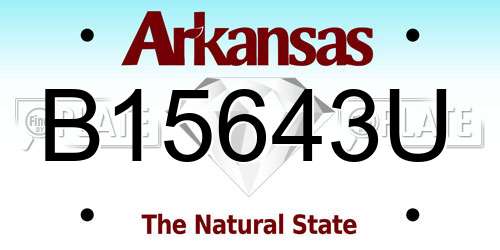 B15643U Arkansas License Plate