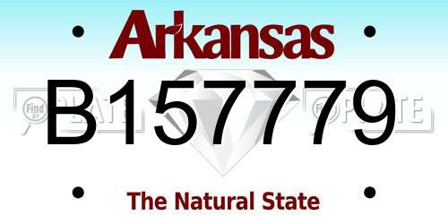 B157779 Arkansas License Plate