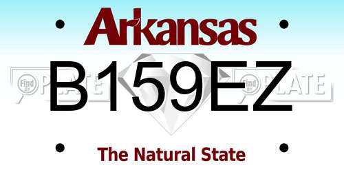 B159EZ Arkansas License Plate