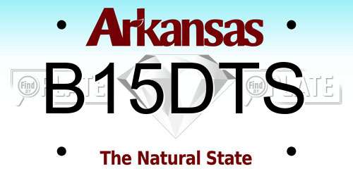 B15DTS Arkansas License Plate