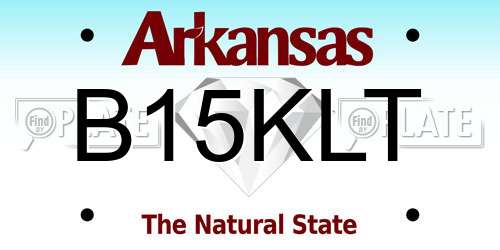 B15KLT Arkansas License Plate