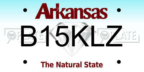 B15KLZ Arkansas License Plate