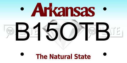 B15OTB Arkansas License Plate