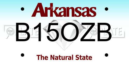B15OZB Arkansas License Plate