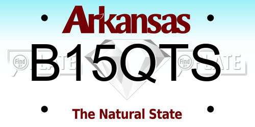 B15QTS Arkansas License Plate