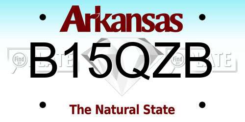 B15QZB Arkansas License Plate