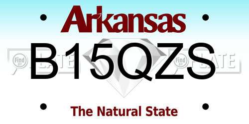 B15QZS Arkansas License Plate