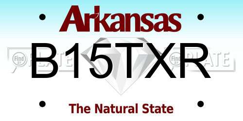 B15TXR Arkansas License Plate
