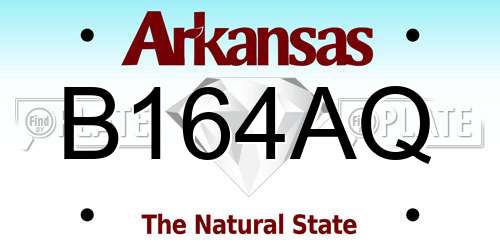 B164AQ Arkansas License Plate