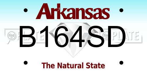 B164SD Arkansas License Plate