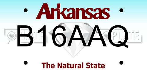 B16AAQ Arkansas License Plate