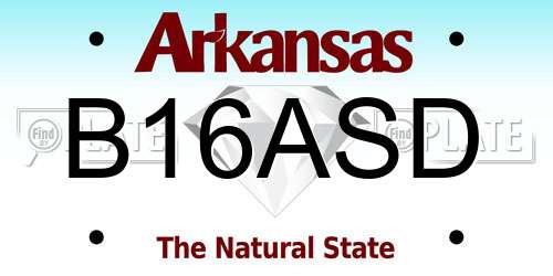 B16ASD Arkansas License Plate