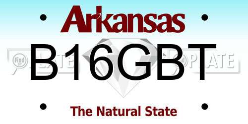 B16GBT Arkansas License Plate
