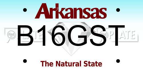 B16GST Arkansas License Plate