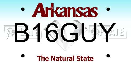 B16GUY Arkansas License Plate
