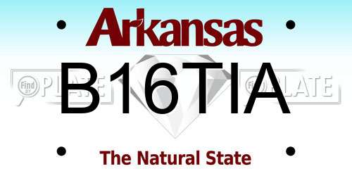 B16TIA Arkansas License Plate