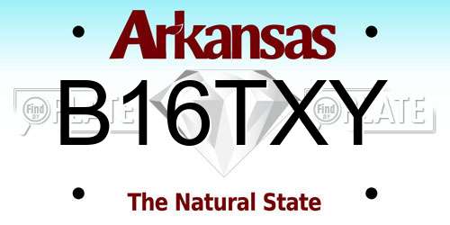 B16TXY Arkansas License Plate
