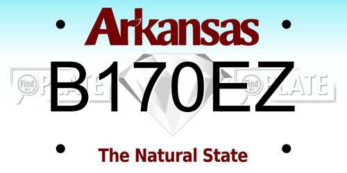 B170EZ Arkansas License Plate