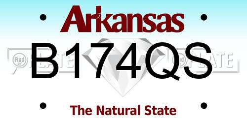 B174QS Arkansas License Plate