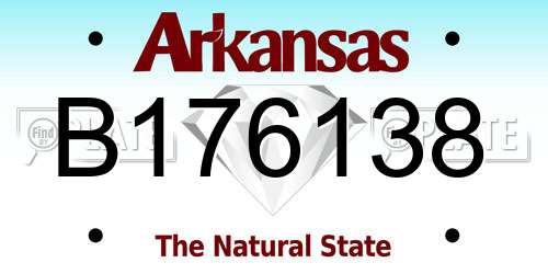 B176138 Arkansas License Plate