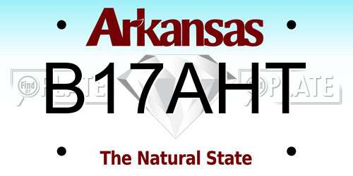 B17AHT Arkansas License Plate