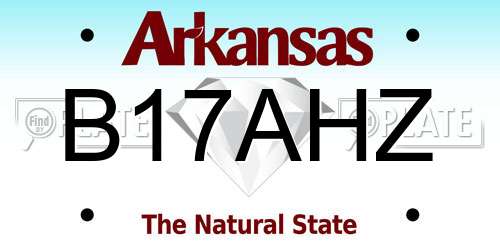 B17AHZ Arkansas License Plate