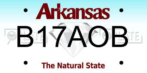 B17AOB Arkansas License Plate