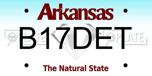 B17DET Arkansas License Plate