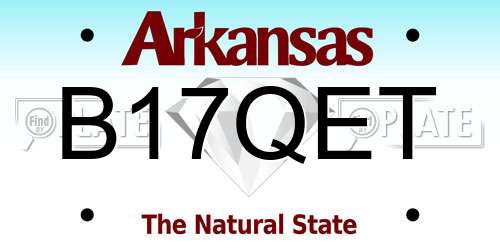 B17QET Arkansas License Plate