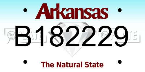 B182229 Arkansas License Plate