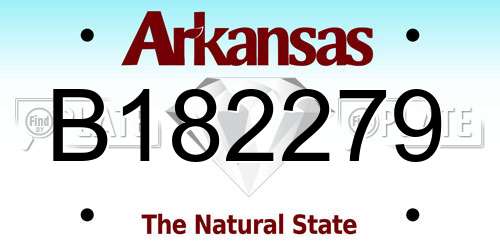 B182279 Arkansas License Plate