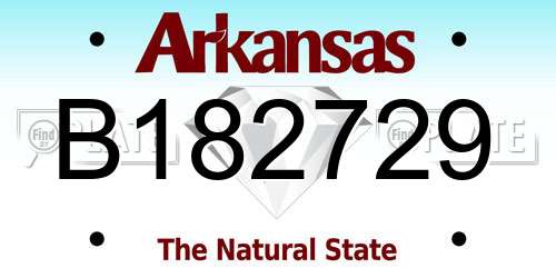 B182729 Arkansas License Plate