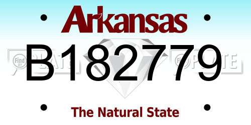B182779 Arkansas License Plate