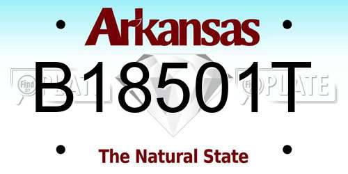 B18501T Arkansas License Plate