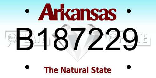 B187229 Arkansas License Plate