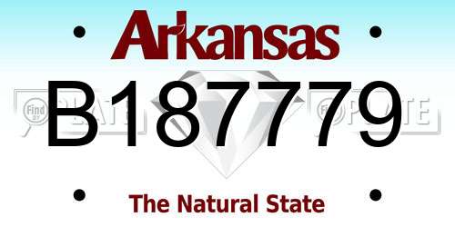 B187779 Arkansas License Plate