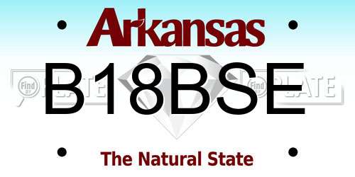 B18BSE Arkansas License Plate